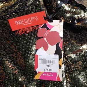 NWT 2X JCPenney sequin dress